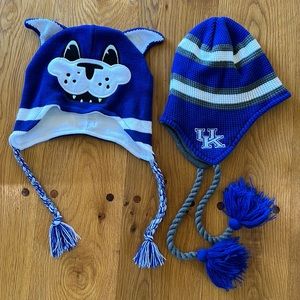 Set of 2 Kentucky Wildcat winter fan hats
